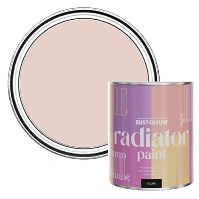 Image of Rust Oleum Pink Heat Resistant Radiator Paint in Gloss Finish Champagne 750ml