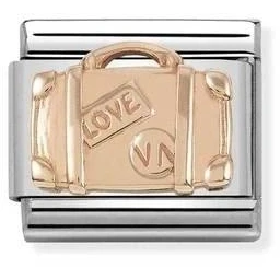 Image of Nomination Rose Gold Suitcase Charm