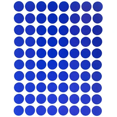 Image of Color Coding Labels 13mm Round Dot Stickers Half Inch Rounds Blue Sticker 1200 Pack by Royal Green