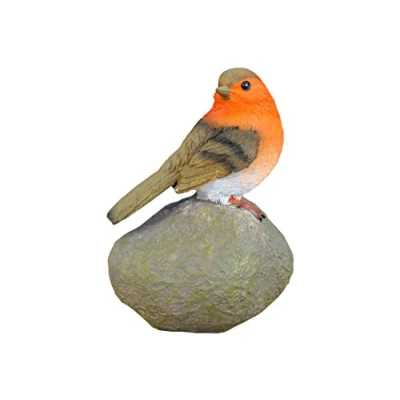 Image of Selections Robin on a Stone Resin Garden Ornament