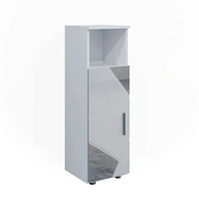 Image of Vicco Midi cabinet Irma, White high gloss with inserts, 30 x 95 cm