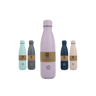 Image of Stainless Steel Insulated Restore Water Bottle, BPA Free Vacuum Flask, Hot/Cold Drink Thermal Metal Sports Travel Bottle 500ml Leakproof Double Wall Flask (Lilac, 500ml)