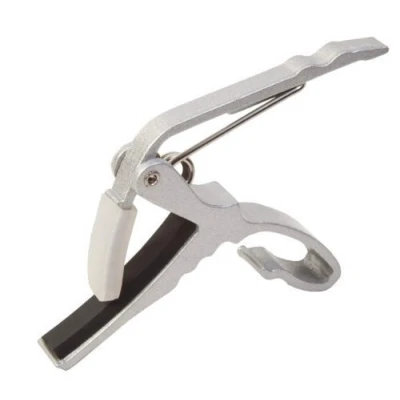 Image of QUICK RELEASE METAL TRIGGER CAPO FOR ACOUSTIC OR ELECTRIC GUITAR (Silver)