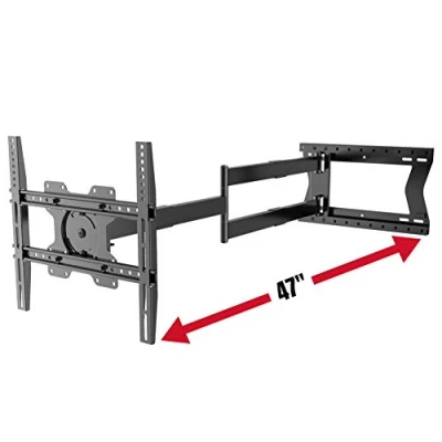 Image of Physix 2120 Long arm TV Wall Mount for 32 75 inch Screens Extra Extension up to 47 Heavy Duty Holds 77 lbs Full Motion, swivels 180 Max. VESA 400x400