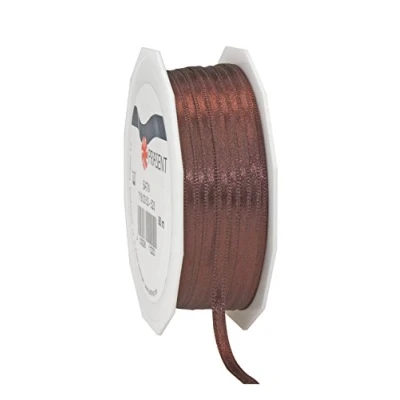Image of C.E. Pattberg SATIN espresso (brown) gift ribbon, 55 yards for Wrapping Gifts, 0.12 inches width, Ribbon Decorating &amp; Crafting, Decorative every occasion