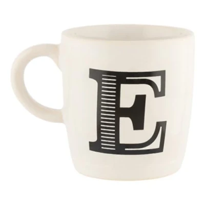 Image of FabFinds Hugga Mug with Initials Classic Ceramic Large Gift Coffee Cups 330ml (E)