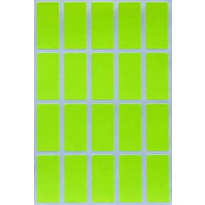 Image of Royal Green Colored File Stickers 4cm x 1.9cm Neon Yellow Color Code Label Rectangular (40 mm 19 mm) 300 Pack