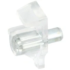 Image of HARDWARE FOR YOU LTD GLASS SHELF SUPPORT PLUG IN A 5MM HOLE PLASTIC WITH NICKEL PLATED STEEL PIN ( PACK OF 50 ) THICKNESS (5MM THICKNESS)