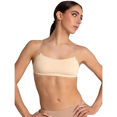 Image of Capezio Women&#039;s 3564 Camisole Bra Top With Bratek, Nude, S UK