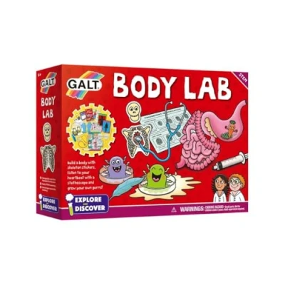 Image of Galt Body Lab Explore and Discover Biology Science Kit with Stethoscope,Petri Dishes,Magnifying Glass More 14 Experiments Set, Educational STEM Toys for Girls Boys Ages 6 Years Plus