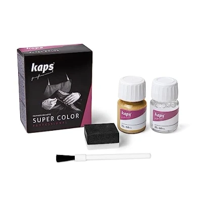 Image of Kaps Dye Super Color + Preparer (25 ml Each), Professional Leather for Natural Leather, Faux and Fabric, Nourishing Repairing Shoes (408 Copper)