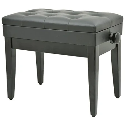 Image of Chord Piano bench with storage Black