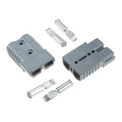 Image of Bowarepro 175Amp 600V Anderson Connectors, Battery Quick Connect Disconnect Connector Plug, Cable Terminal Power Connectors (Grey/2 PCS)