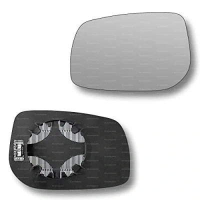 Image of Less4spares Replacement Wing Mirror Glass Left Compatible with Toyota Auris 2006 2012 CLIP ON Passnager Near Side N/S Heated Convex