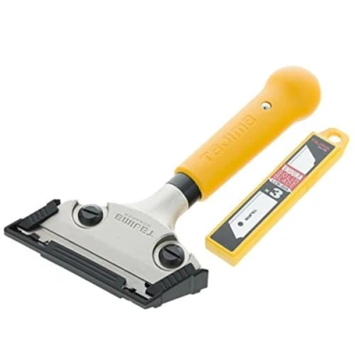 Image of Tajima SCRL200 &quot;Scrape Rite&quot; Reversible Blade Scraper, Silver/Yellow