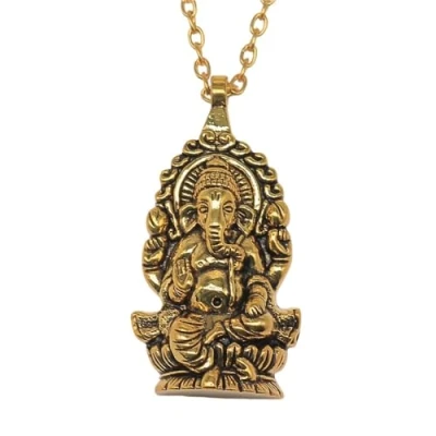 Image of XLTEAM Casual necklace pendant Ganesha elephant for women and men long Punk style chain Hiphop jewelry accessories Party JewelleryBirthday Gift