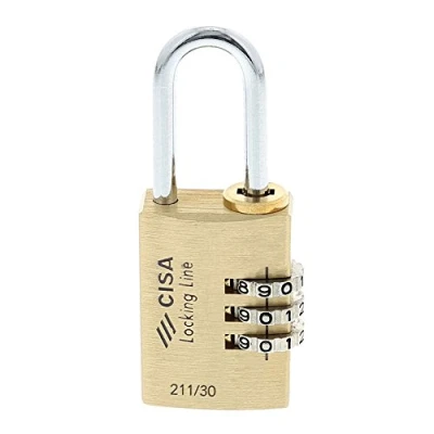 Image of CISA 21190 Professional Plus 2 Combination Padlock, Brass, 30 mm