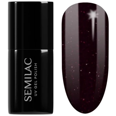 Image of SEMILAC 148 Night Euphoria Nail UV Gel Polish Long Lasting and Easy to Apply Soak off UV/Led Perfect for Home Professional Manicure Pedicure 7 ml