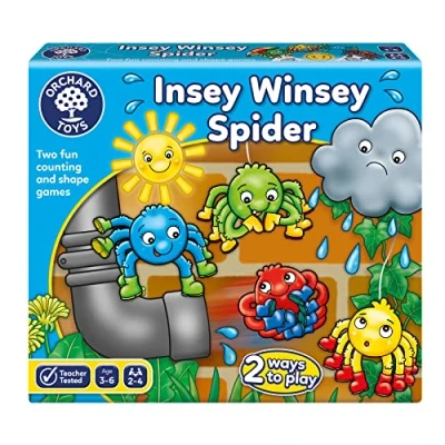 Image of Orchard Toys Insey Winsey Spider Game, Shape and Counting Game For Preschoolers, Perfect Children Age 3 6, Encourages Number Skills
