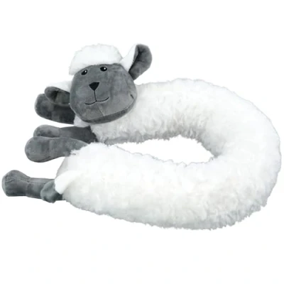 Image of The Magic Toy Shop Novelty Door Draft Excluder Cushion With Sheep Design Wind Stopper And Noise, Light, Dust Blocker Draught For Doors Animal (White Sheep)