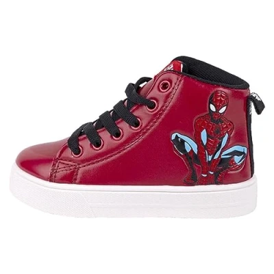 Image of Spiderman High Top Sneakers, red, 12.5 UK Child
