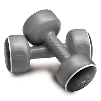 Image of Body Sculpture Unisex&#039;s BW108 10 Dumbbells, Grey, 2x5KG