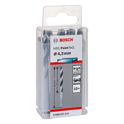 Image of Bosch Professional 10 Piece PointTeQ HSS Twist Drill Bit (for Metal, 9.3 x 81 125 mm, Driver Accessories)