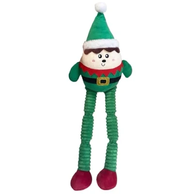 Image of Happy Pet Christmas Squeaky Long Legs Large Dog Toys for Medium &amp; Dogs (Squeaky Elf)