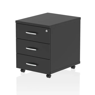Image of Impulse 3 Drawer Mobile Pedestal Black