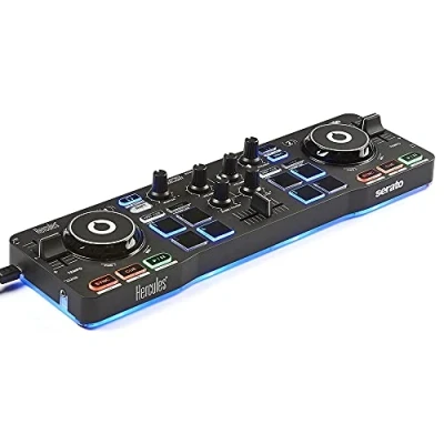 Image of Hercules DJControl Starlight Portable USB DJ Controller 2 tracks with 8 pads