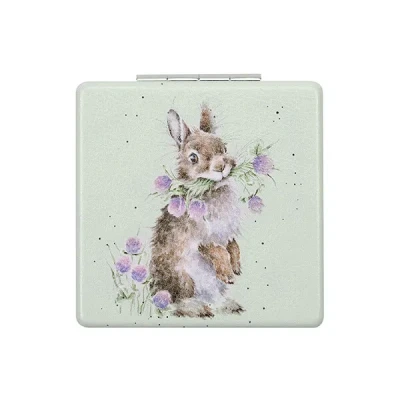 Image of Wrendale Designs &#039;Head Clover Heels&#039; Rabbit Compact Mirror
