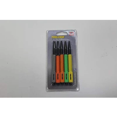 Image of Toolzone 5 Piece Coloured Nail Punch Set