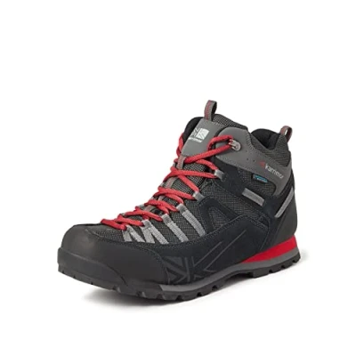 Image of Karrimor Men&#039;s Spike Mid 3 Weathertite Low Rise Hiking Boots, Black Red, 8 UK