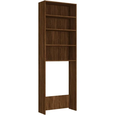 Image of vidaXL Washing Machine Cabinet Brown Oak 64x24x190 cm