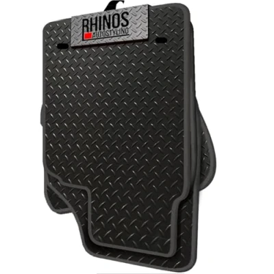 Image of TAILORED FOR Suzuki Swace (2021 ONWARDS) FULL SET OF HEAVY DUTY DURABLE INTERIOR FLOOR RUBBER CAR MATS BLACK + EDGING