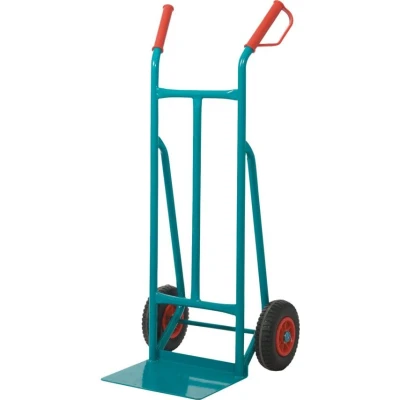 Image of Apollo Heavy Duty Sack Truck; Puncture Proof Wheels; Steel; 200kg Teal