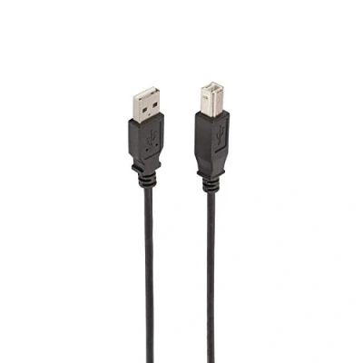 Image of ewent EC1003 USB 2.0 1M Printer Cable Type A Male to B Gold Plated For HP, Canon, Lexmark, Epson, Dell, Xerox, Samsung Brother, Panasonic, Scanner etc.