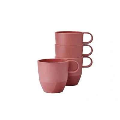 Image of Mepal Mug 4 pieces Silueta Tea and coffee cup Dishwasher &amp; microwave resistant Tableware 300 ml Vivid mauve