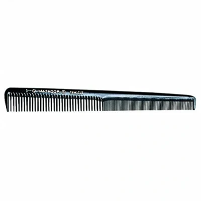 Image of MATADOR SAW CUT PROFESSIONAL EBONITE HARD RUBBER NO. 1 MASTER BARBER COMB