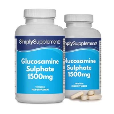 Image of Glucosamine Sulphate 1500mg Tablets 360 Fast Release One A Day Formula for Up to 1 Year Supply Manufactured in The UK