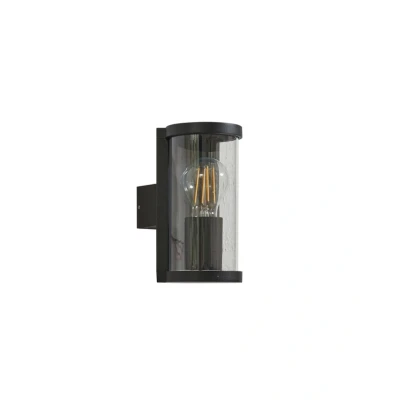 Image of Lucande outdoor wall light Zanta, height 19.7 cm, IP65, black