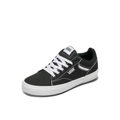 Image of Vans Men&#039;s Seldan Sneaker, Canvas Black White, 7.5 UK