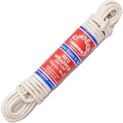 Image of Everlasto &#039;Red Wrapper&#039; UK Made Quality Waxed Cotton Sash Cord No.4 (7mm) x 25m