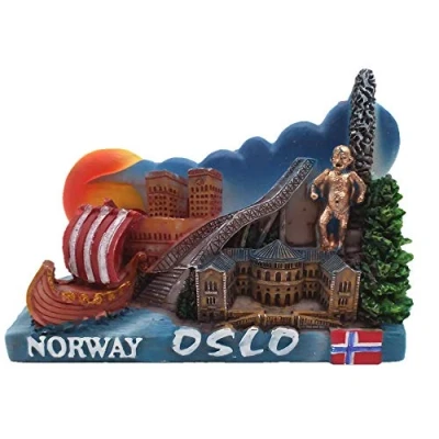Image of Oslo Norway 3D Fridge Magnet Souvenir Gift,Home &amp; kitchen Decoration Magnetic Sticker,Oslo Refrigerator Collection