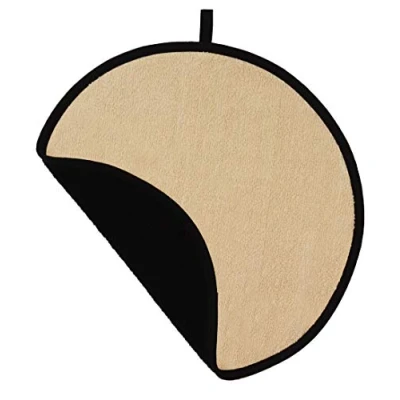 Image of Norfolk Sewing Co Premium Black &amp; Cream Towelling 37cm Chefs Pad Loop Aga Range Compatible Single