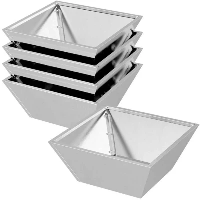 Image of vidaXL Metal Planter Stainless Steel 40 x 15 cm