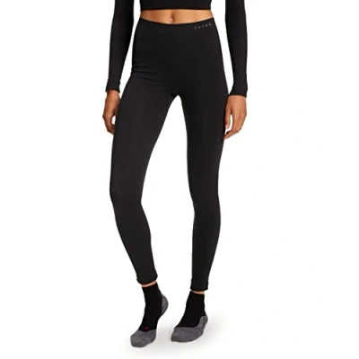 Image of FALKE Women&#039;s Warm Long W TI Functional Yarn Quick Dry 1 Piece Base Layer Bottom, Black (Black 3000), XS