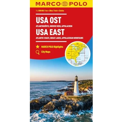Image of USA East Marco Polo Map: Atlantic Coast, Great Lakes and Appalachian Mountains (multi language edition English, German, French) (Marco Maps)