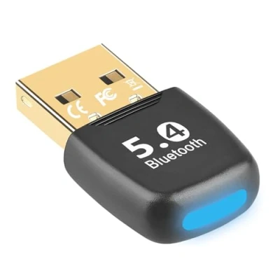Image of SHUBEIEUMI Bluetooth 5.4 Adapter for PC, Wireless Dongle Receiver, Supports Windows 11/10/8.1/8/7 Laptop, Headphones, Keyboard, Mouse, Long Range, Plug and Play