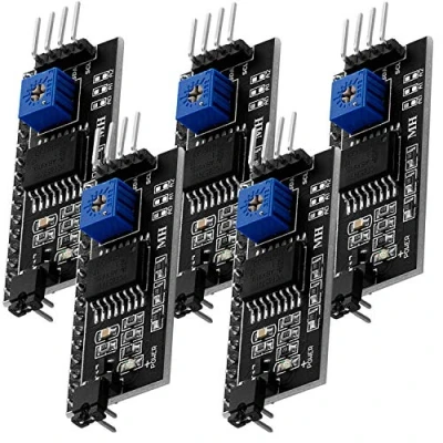 Image of AZDelivery 5 x I2C Serial Adapter Module Interface Board for LCD Display 1602 and 2004 compatible with Arduino Including E Book!